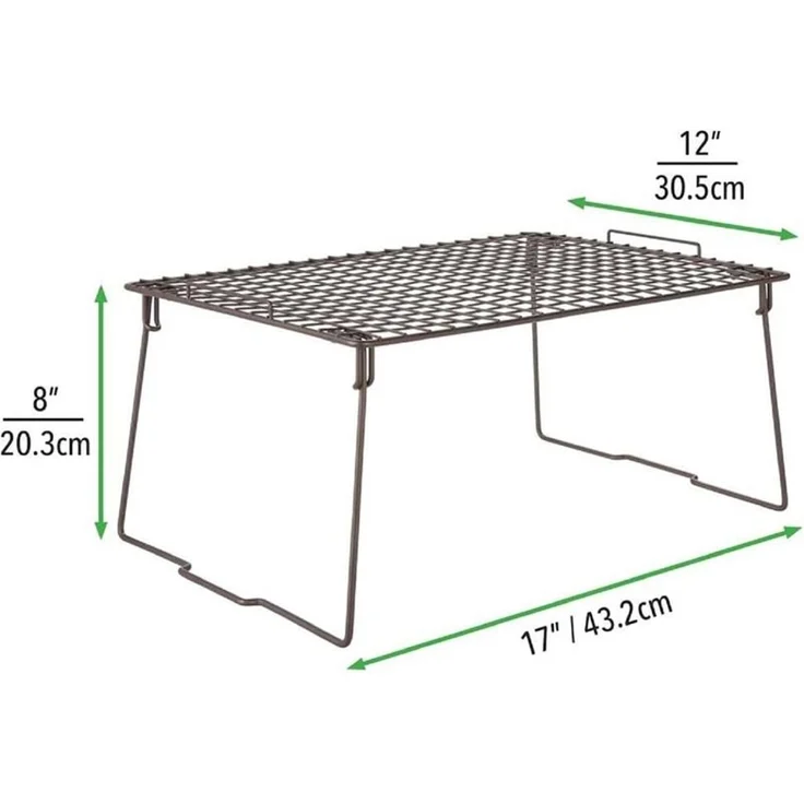 mDesign Regaleinsatz Schrankeinsatz Organizer faltbar stapelbar Metall Bronze – Bild 2