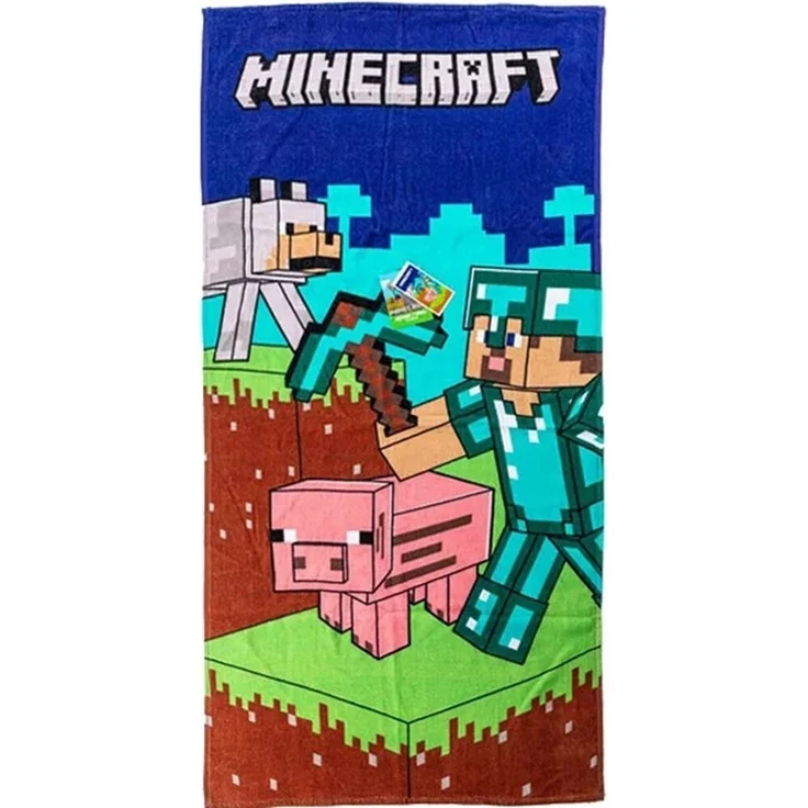 Minecraft Badetuch Minecraft Diamond Armor Badetuch, Strandtuch 70x140cm 100% Baumwolle, 100% Baumwolle (1-St) – Bild 3
