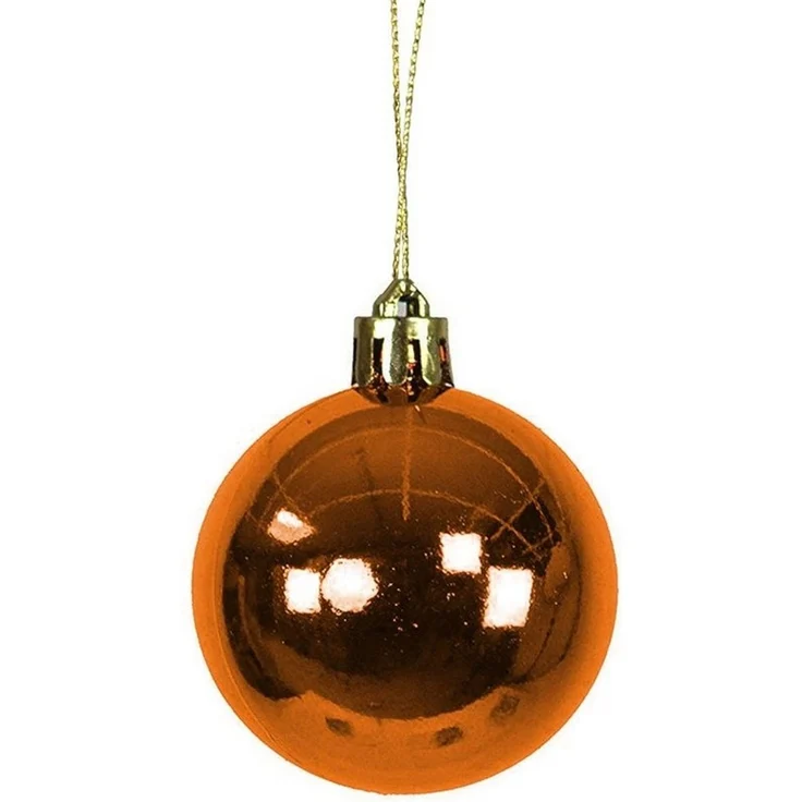 Mojawo Weihnachtsbaumklammer 30tlg. Christbaumkugeln / Weihnachtskugeln orange Ø 4/5/6/7cm – Bild 4