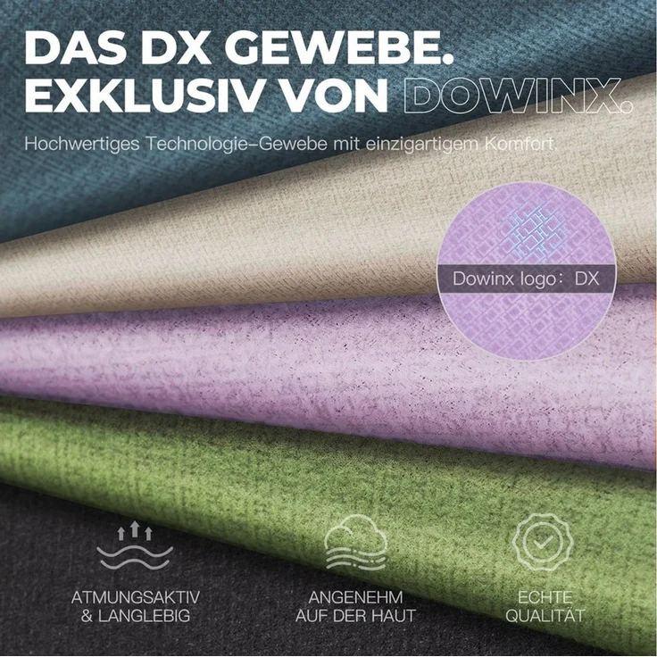 Dowinx Gaming-Stuhl Stoff mit Taschenfederkissen, Gaming Sessel mit Fußstütze, Ergonomischer Bürostuhl – Bild 2
