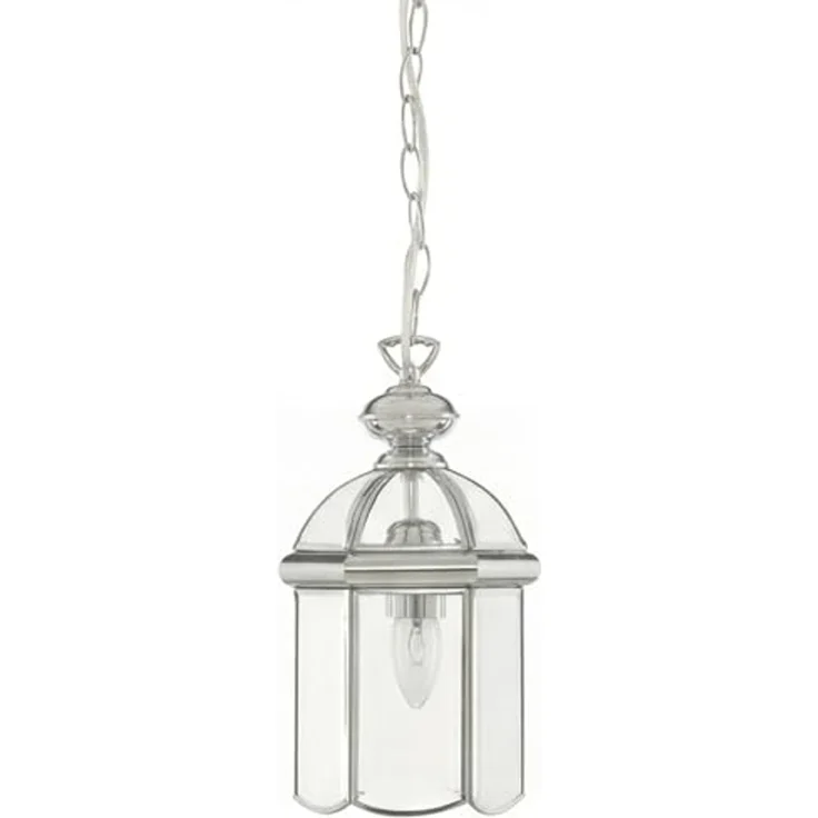 Licht-Erlebnisse Pendelleuchte LANTERN, ohne Leuchtmittel, Chrom Glas Metall E27 L:17,8 cm Esstisch Modern Klassisch – Bild 4