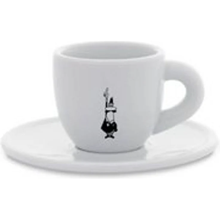 Bialetti Mokatasse Istituzionale, mit Untertasse, Moka Tasse, Espressotasse, Porzellan, 80 ml – Bild 4