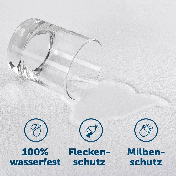 Blumtal® Matratzenschoner 140x200 cm wasserdicht - Oeko-Tex zertifizierte Inkontinenzunterlage waschbar - wasserdichte Matratzenauflage 140x200 cm - Matratzenschutz 140x200 - Nässeschutz 140x200 cm – Bild 3