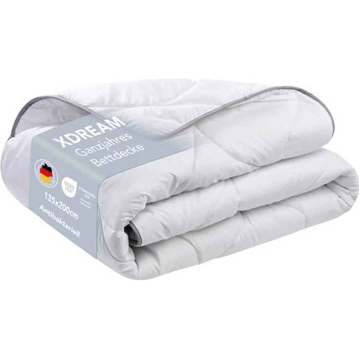 XDREAM Microfaserbettdecke Microfaserbettdecke Silverplus, Ganzjahresdecke 135x200 & 155x220 cm, Füllung: Polyester, Bezug: Microfaser mit Frischeausrüstung, Allergiker Bettdecke - antibakteriell & atmungsaktiv – Bild 2