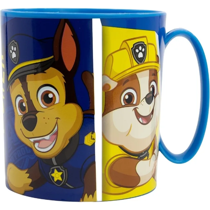 Paw Patrol Becher Mikrowellengeeigneter Kunststoffbecher 390 ml – Motivbecher für Kinder