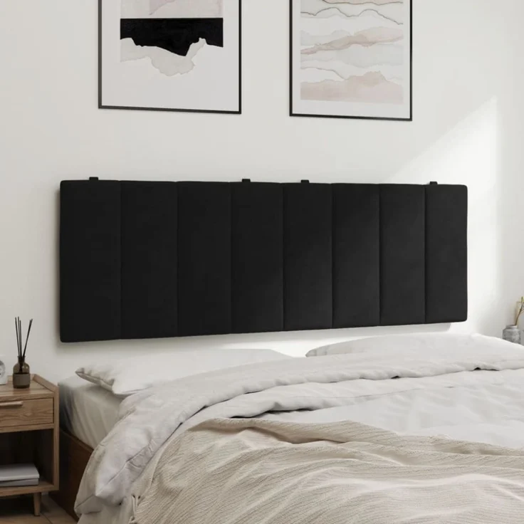 vidaXL Kopfteil-Kissen Schwarz 120 cm Samt – Bild 6