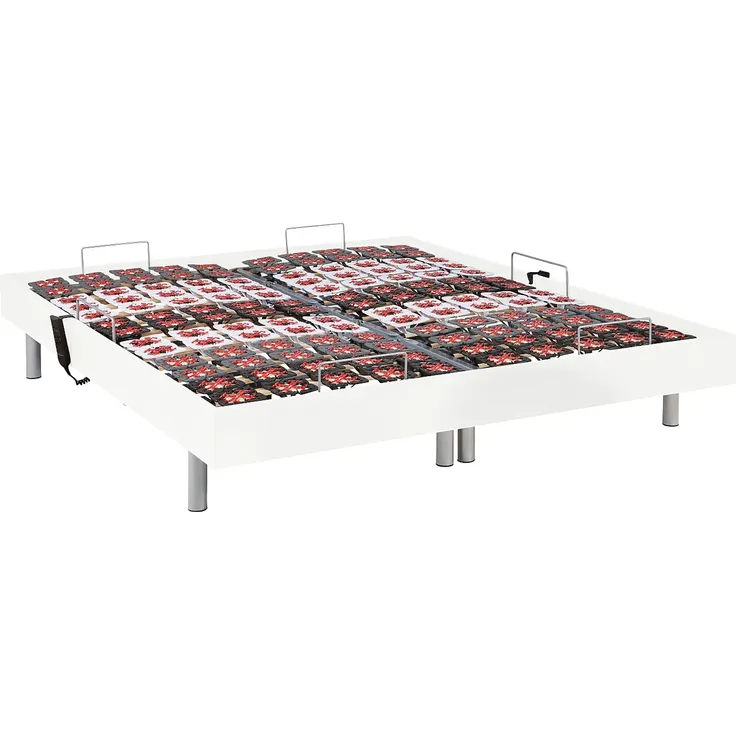 Relax-Bettgestell 2x48 Modulteller - 2 x 70 x 190 cm - Weiß - DREAMEA – Bild 4