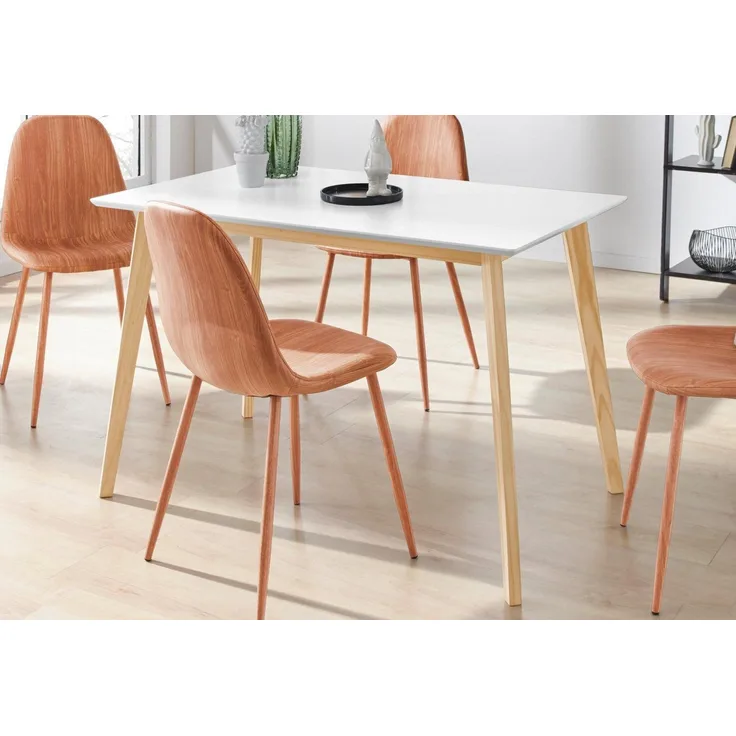 OTTO home Esstisch Cody, mit Beinen aus Massivholz eckige MDF-Tischplatte, in 2 Farbvarianten