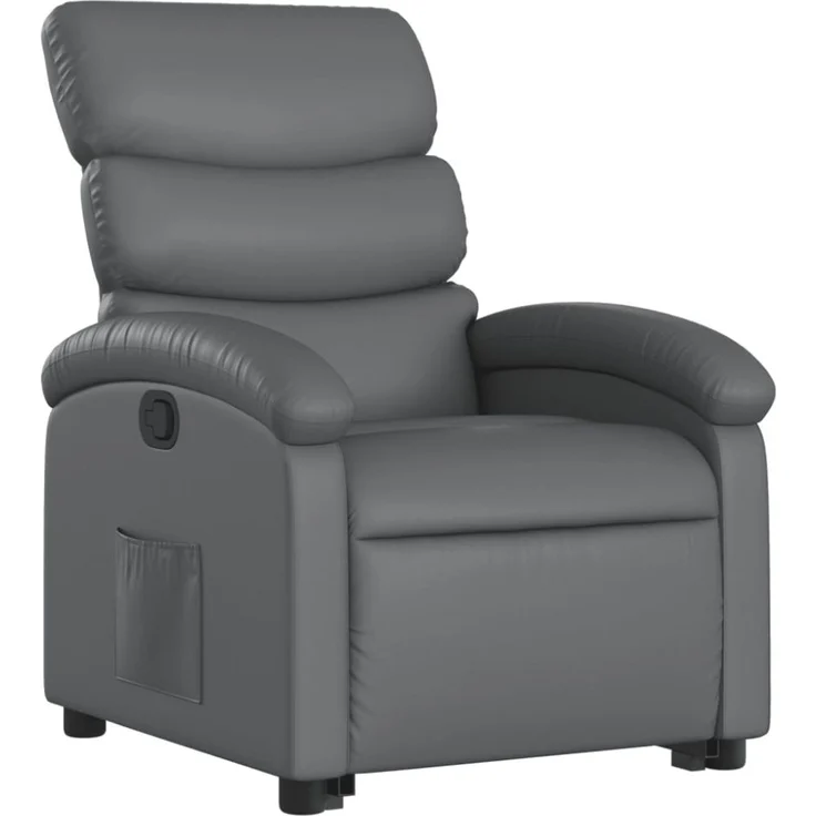 vidaXL Relaxsessel mit Aufstehhilfe Grau Kunstleder 3204043 – Bild 8