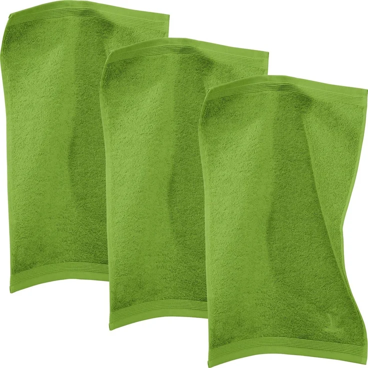 Möve Gästehandtücher Superwuschel, Walkfrottee (Set, 3-St), Gästehandtücher Set mit Bordüre, 100% Premium Cotton Baumwolle, weich – Bild 1