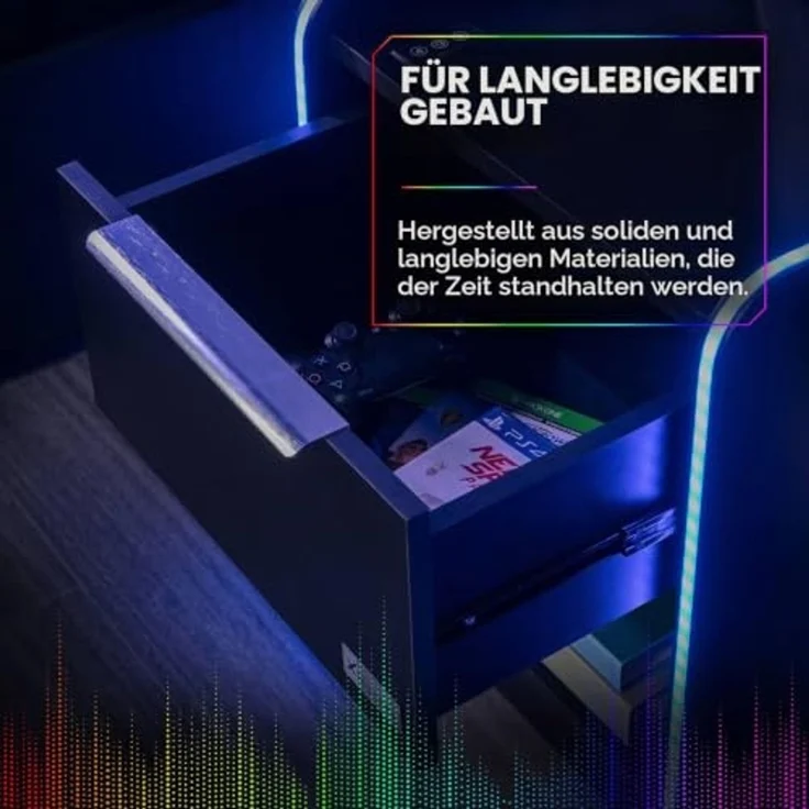 X Rocker Electra Nachttisch - Gaming Nachtschrank mit RGB-Beleuchtung, App-Steuerung & Wireless – Bild 7