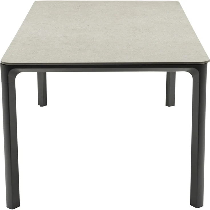 Gartentisch Pierre Esstisch Terrassentisch 160x90x75cm Aluminium/Sintered Stone Steingrau – Bild 4