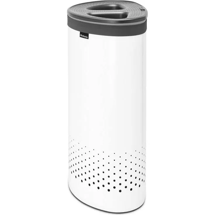 Brabantia Wäschekorb, 55 L dunkelgrau / weiss