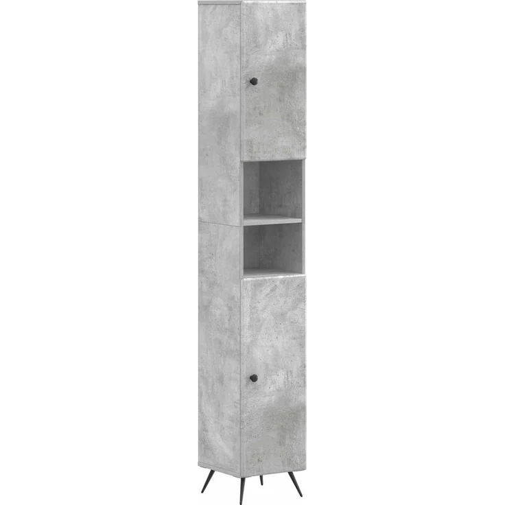 vidaXL 3-teiliges Badezimmer-Schranksystem BREDA Betongrau 3417885 – Bild 3