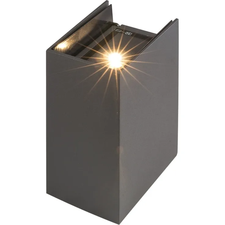 Heitronic 37062 LED Wandleuchte Tilo anthrazit up- and down Lichtwinkel einstellbar