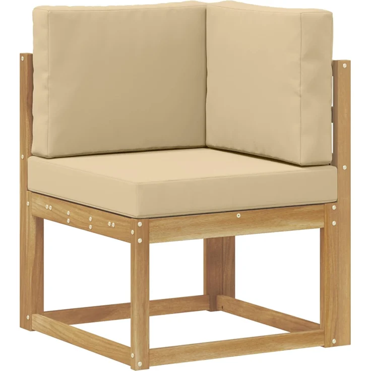 vidaXL Outdoor-Sofagarnitur 6 stk. Weiß und Beige Polyester 3387712 – Bild 4