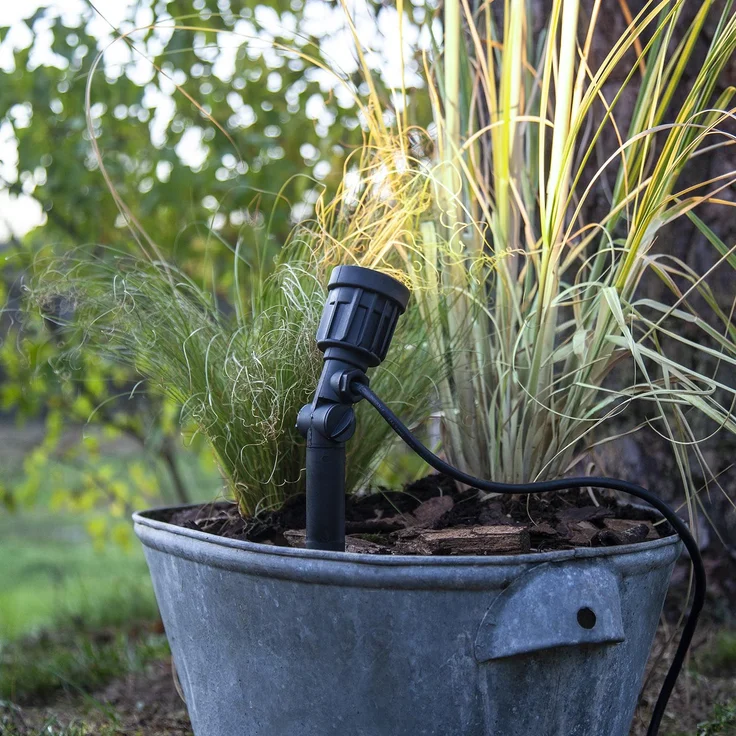 LED Garten Spot ,Outdoor LED Spotlight', Netzbetrieb, schwarz, IP65, H 19cm – Bild 4