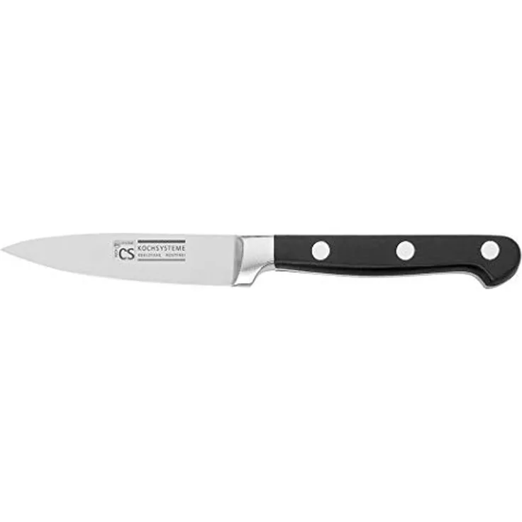 CS Kochsysteme Küchenmesser PREMIUM 9,0 cm, geschmiedetes Messer aus rostfreiem Stahl mit ergonomisch geformtem Griff, CS-Systeme