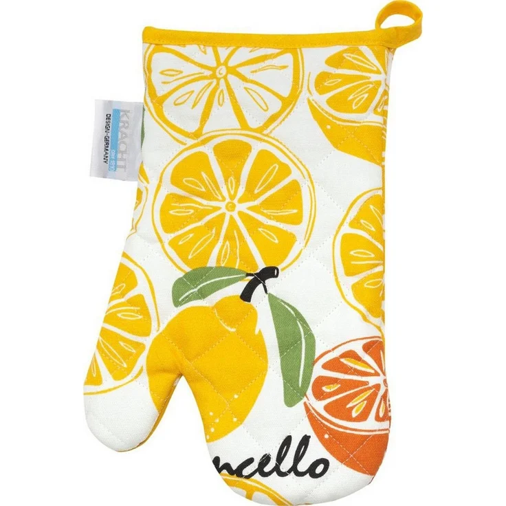 Kracht Topfhandschuhe Limoncello, (2-tlg, 2-teilig), 2er Set Ofenhandschuhe, wattiert, ca. 20x30 cm – Bild 2