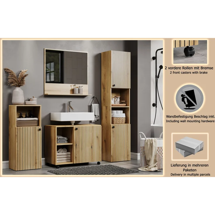 Badmöbel Set Bliss in Evoke Eiche 180 cm – Bild 14