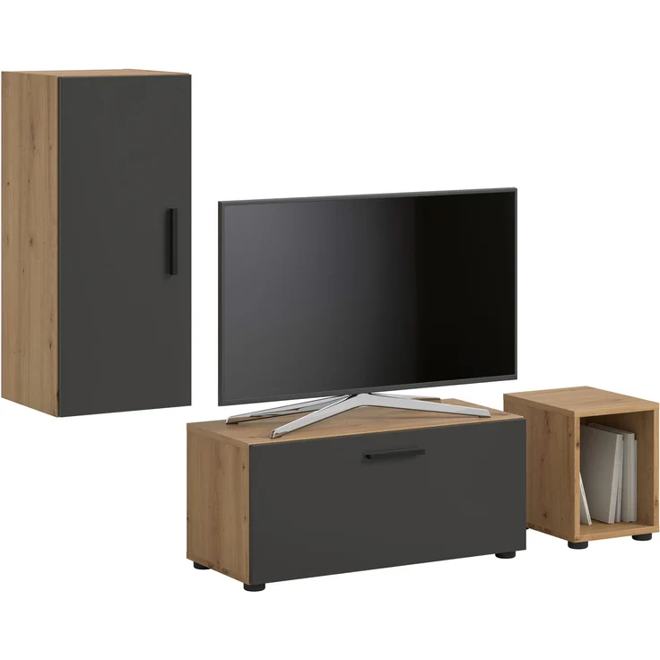 The One Wohnwand in Basalt grau Nachbildung – Bild 1