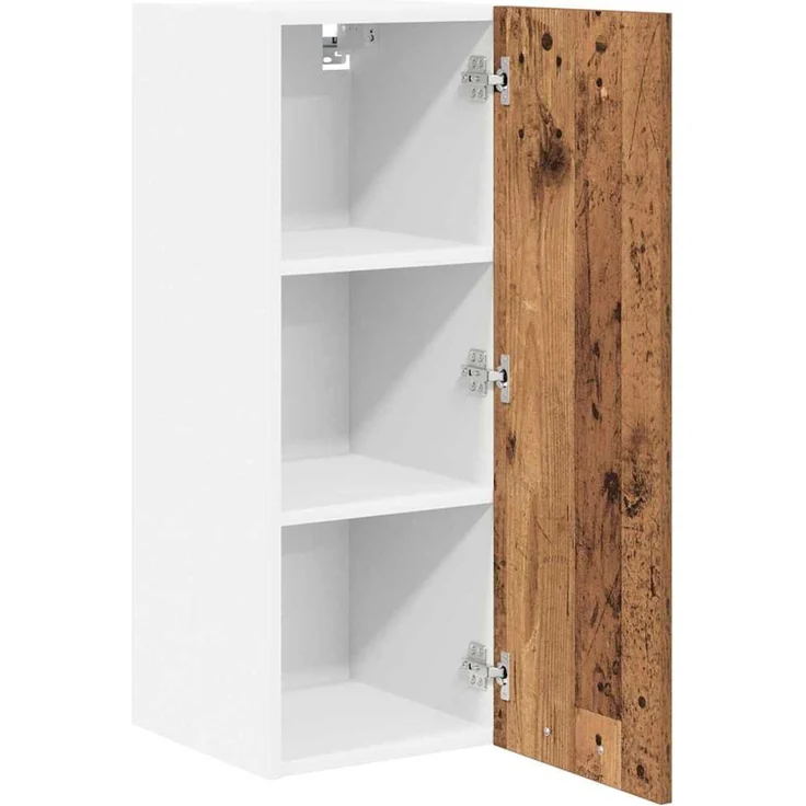 vidaXL Hängeschrank 2 stk. Altes Holz und Weiß 30 x 31 x 80 cm 884255 – Bild 5