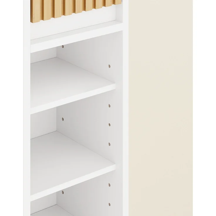 SoBuy BZR34-BW Badezimmer-Hochschrank, MDF, Lackiert, Weiß, 20 x 180 x 20 cm – Bild 9