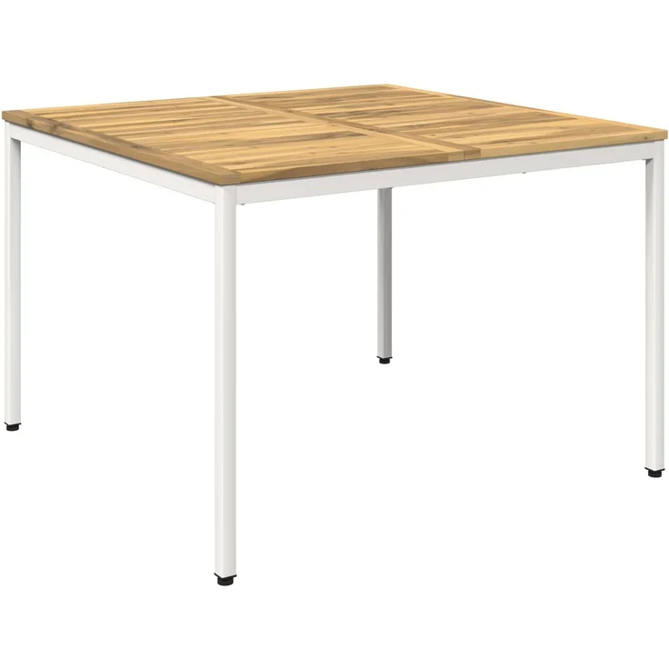 vidaXL Gartentisch NAARDEN Weiß gewaschen 110 x 108,5 x 75 cm 901763 – Bild 2