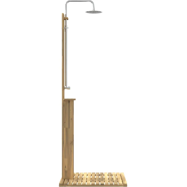 vidaXL Gartendusche 217 cm Massives Akazienholz und Edelstahl 903111 – Bild 4