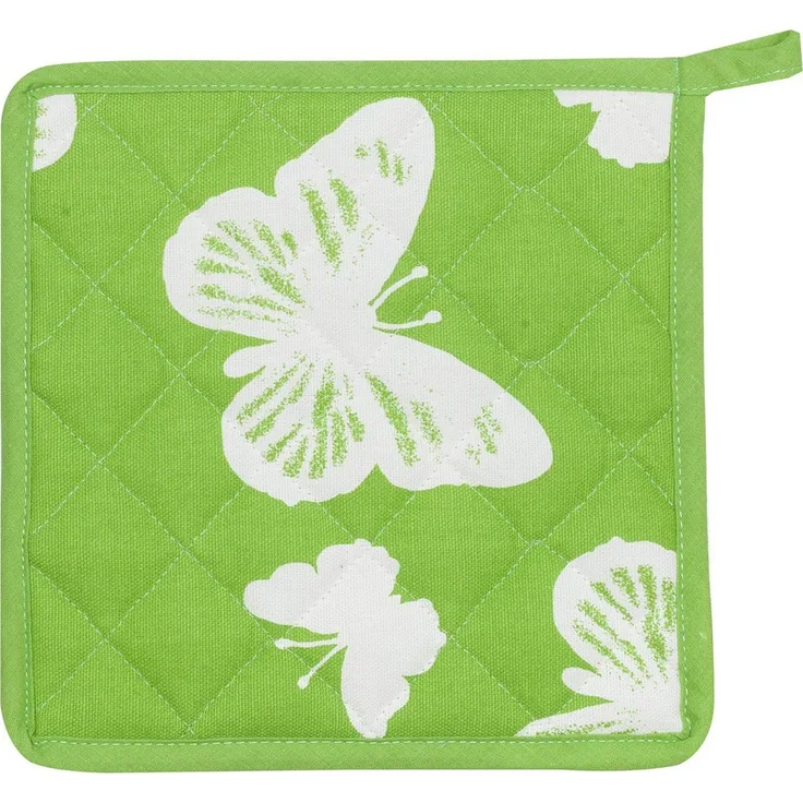 Kracht Topflappen Schmetterlinge, (2-tlg, 2-teilig), 2er Set Topflappen, wattiert, ca. 22x22 cm