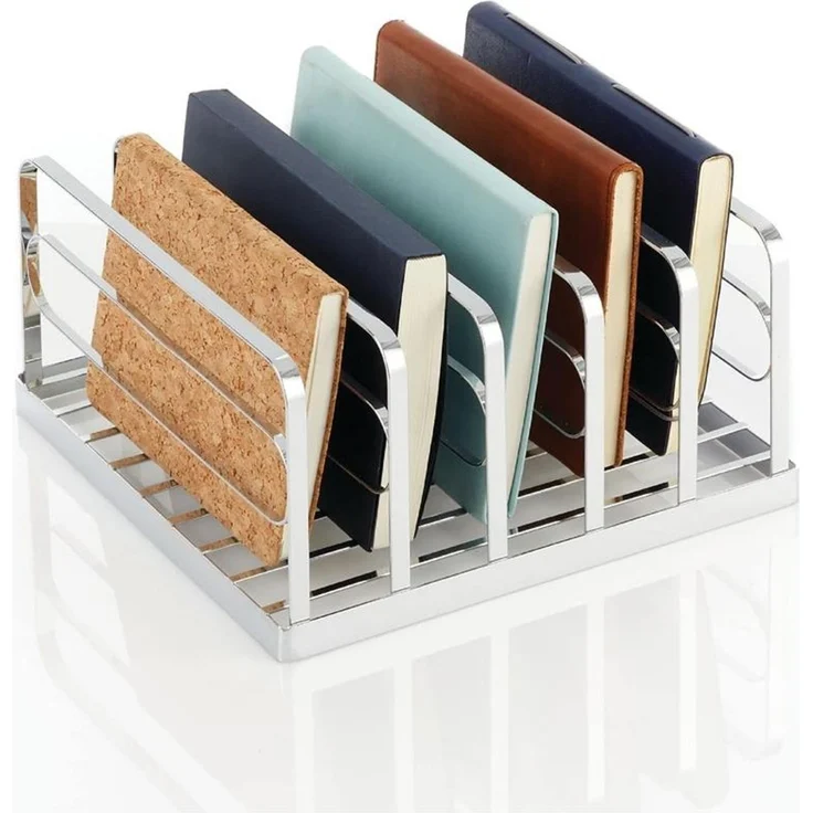 mDesign Aufbewahrung Ablage Organizer 2er-Set für Clutch + Handtaschen Silber – Bild 7