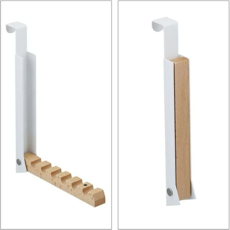 Klappbare Türgarderobe weiß 10037735 – Bild 9