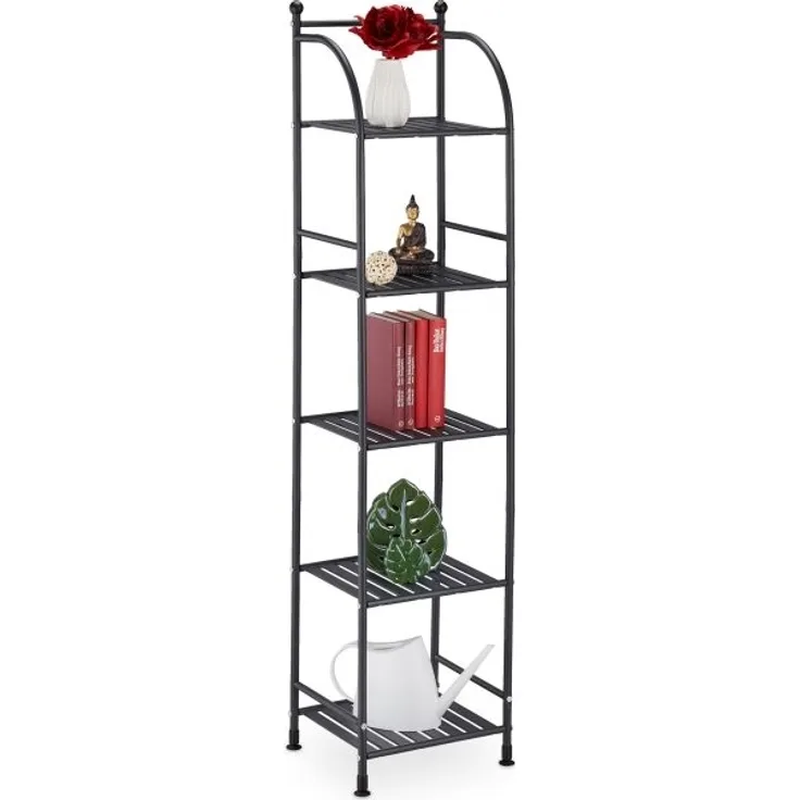 Schmales Standregal mit 5 Ablagen