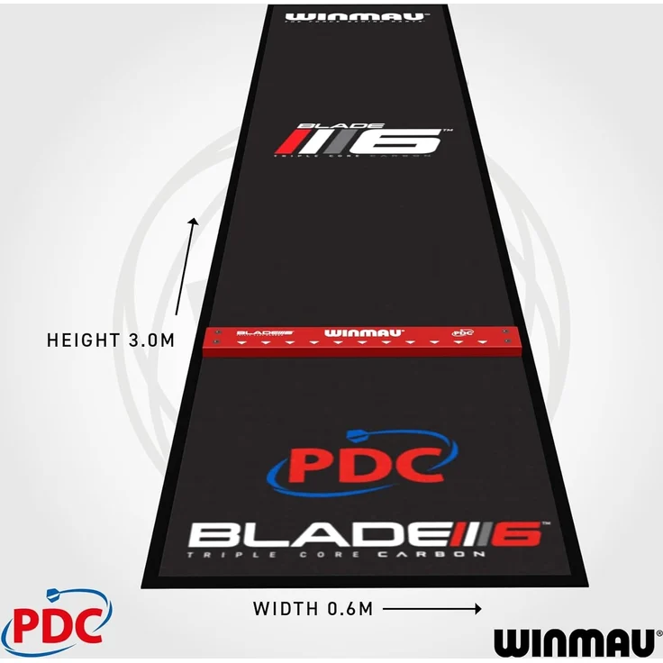 Winmau Dartmatte Dartmatte Pro Zone Precision Blade 6 8215, Mat Dartteppiche Matte für Dartscheiben Boards – Bild 6