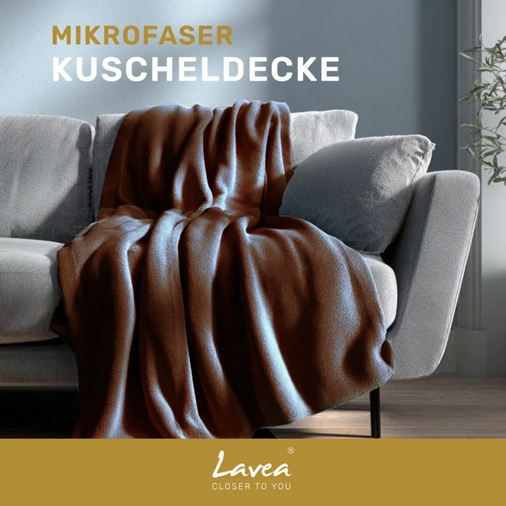 Wohndecke Kuscheldecke, Fleecedecke, Wolldecke flauschig und weich, Lavea, Sofadecke, Atmungsaktiv & Hautfreundlich, Decke – Bild 2