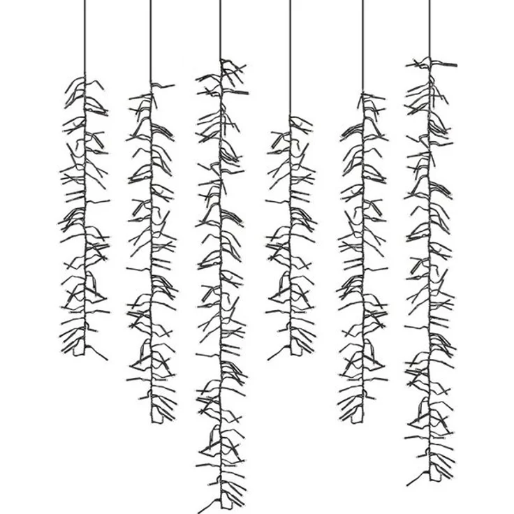 ECD Germany LED-Lichterkette Weihnachtsbeleuchtung Weihnachtslichterkette Christbaumbeleuchtung, Cluster Lichtervorhang 480 LEDs 0,6-1m für Innen & Außen IP44 Warmweiß – Bild 4