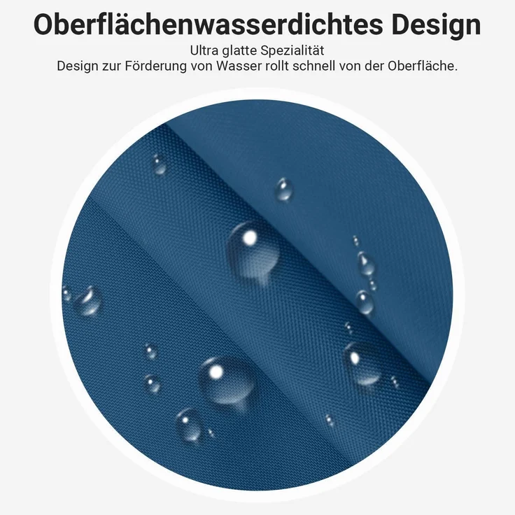 Duschvorhang Polyester Wasserabweisend Dunkelblau 180 x 180 cm – Bild 3