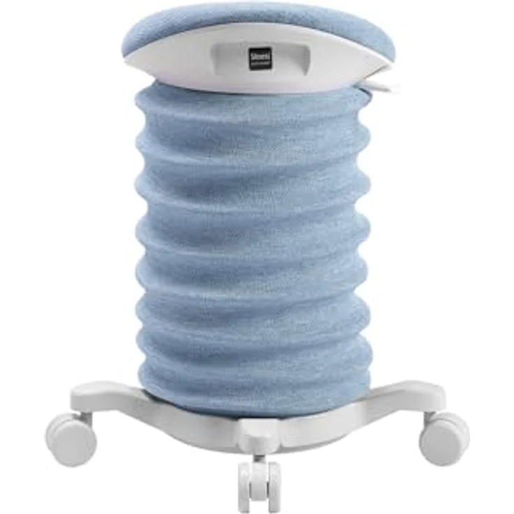 TOPSTAR Sitness 4D mit Rollen AGR-Zertifiziert Dynamischer Sitzhocker Papyrus - hellblau, ergonomischer Bürohocker - höhenverstellbar - stärkt den Rücken - entlastet die Bandscheiben – Bild 5