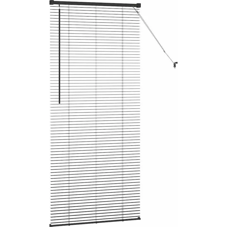 vidaXL Venezianische Jalousie Schwarz 175 x 80 cm 25 mm Aluminium 42006143 – Bild 6