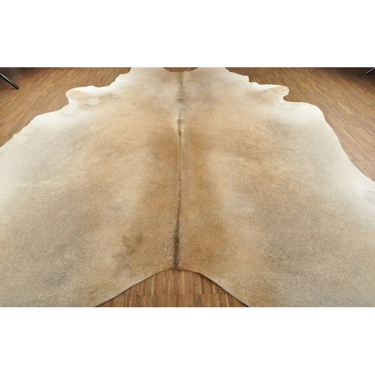 KUHFELL online & NOMAD Fellteppich KUHFELL RINDER FELL TEPPICH GRAU BEIGE 220 x 200 cm – Bild 4