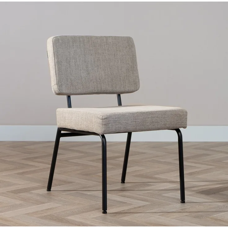 Bronx71 Esszimmerstuhl Espen recycelter Stoff taupe