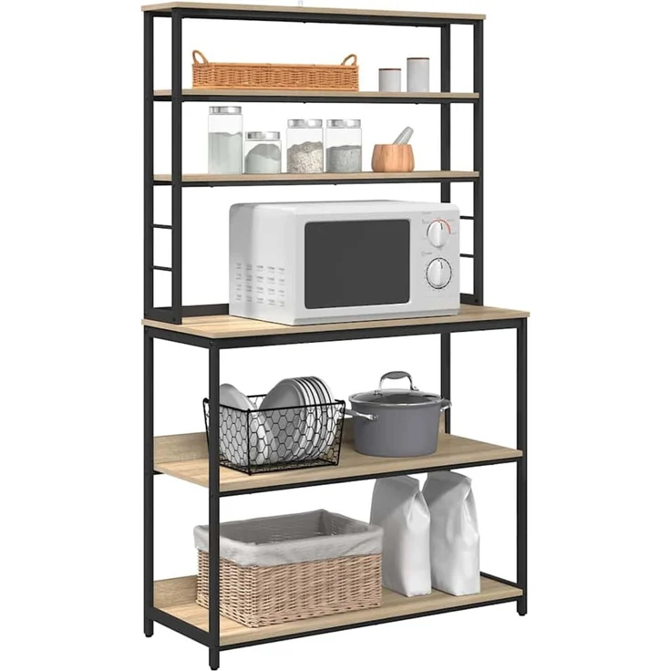 vidaXL Küchenregal Sonoma-Eiche 100 x 40 x 168 cm Holzwerkstoff 883893 – Bild 2