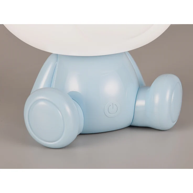 Ausgefallene USB Tischlampe Teddy mit RGB Farbwechsel, Blau, Höhe 25cm – Bild 7