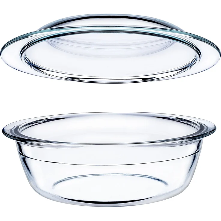 KADAX 2,2 l hitzebeständige Form mit Deckel, kleines, rundes Glas zum Backen – Bild 9