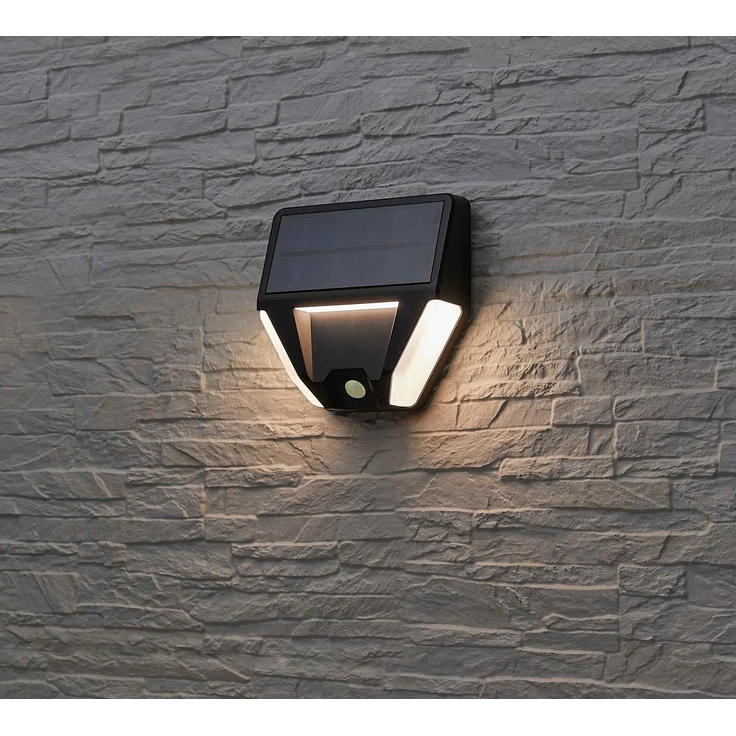 Northpoint LED Außen-Wandleuchte LED Solar Wandleuchte Außenbereich mit Dämmerungssensor – Bild 2