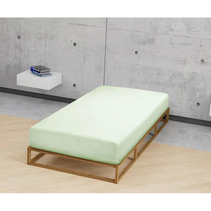 biberna Feinjersey-Spannbetttuch, 100 % Baumwolle, mint, 1x 140x200 cm - 160x200 cm – Bild 4