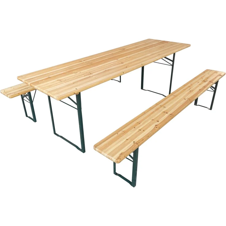 Bierzeltgarnitur 220 x 70 cm natur, 3 teilig