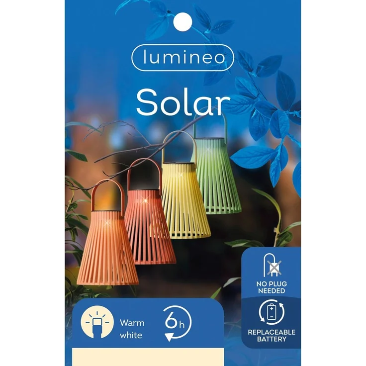 Kaemingk 'SUMMER' Solar Laterne LED, Kunststoff, ca. 18,5 cm - 1 Stück, zufällige Farbwahl – Bild 3