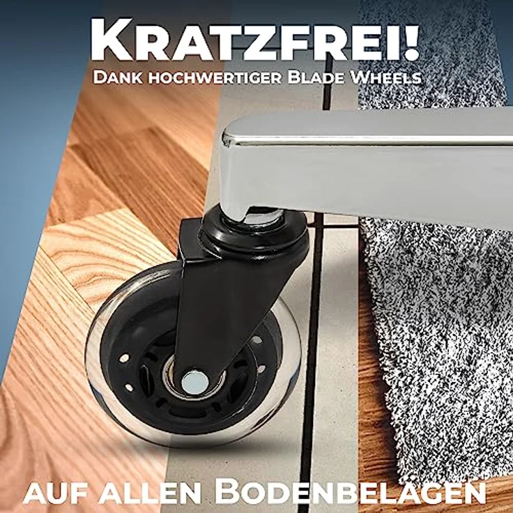 Clouvou CleverSeat Drehstuhl, Schwarzer Textilstuhl mit ergonomischer Form, 70x134x70 cm – Bild 8