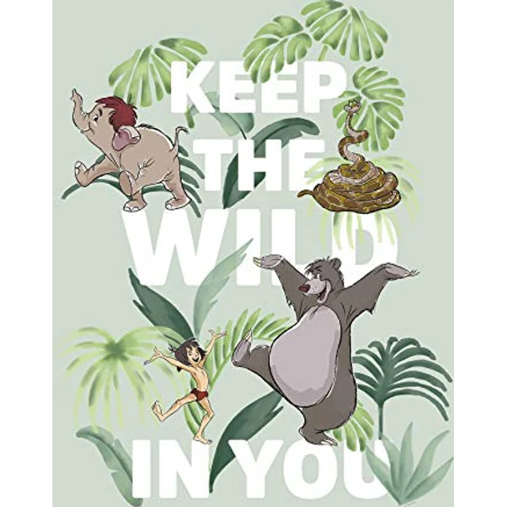 Komar Disney Wandbild Jungle Book Keep The Wild, kinderzimmerfreundlicher Kunstdruck, 30 x 40 cm, bunt, ohne Rahmen, hochwertiger Druck auf fotorealistischem Premium-Papier – Bild 1